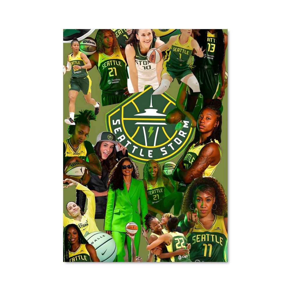 Poster Sourires de Seattle – affiche Basketball